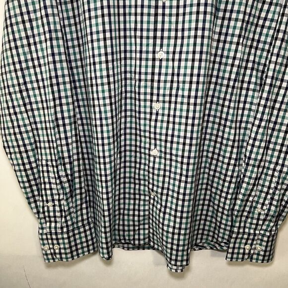 Bonobos Slim Fit Button Up Shirt Mens Size XXL 2XL Green Blue Gingham Check EUC - Picture 3 of 11
